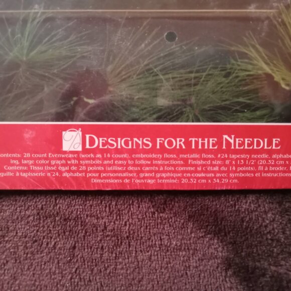 Designs for the Needle Christmas Traditions Poinsettias#1957 Cross stitch kit - Picture 3 of 3